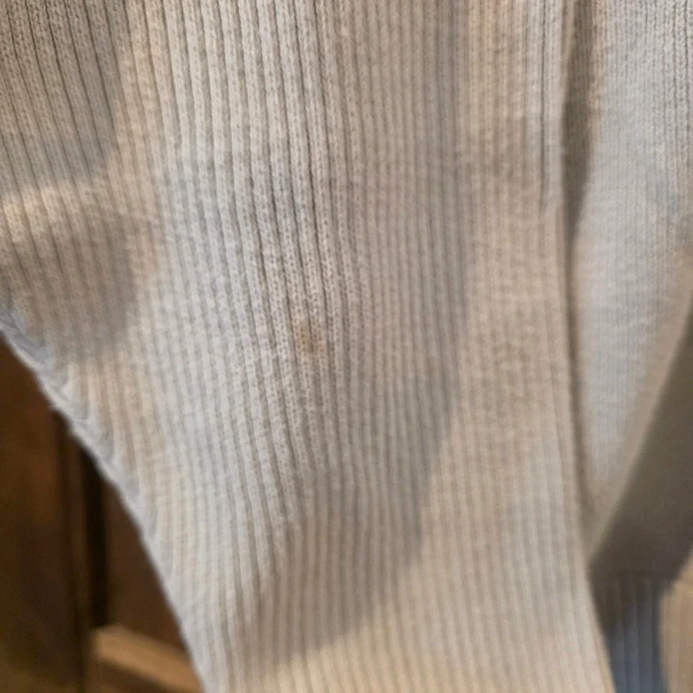 Levi's Sweater Mens Large Cream Good Cotton Ribbed Crewneck Long‎ Sleeve